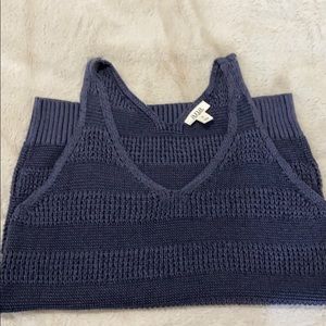 Evening Blue Knit Blouse